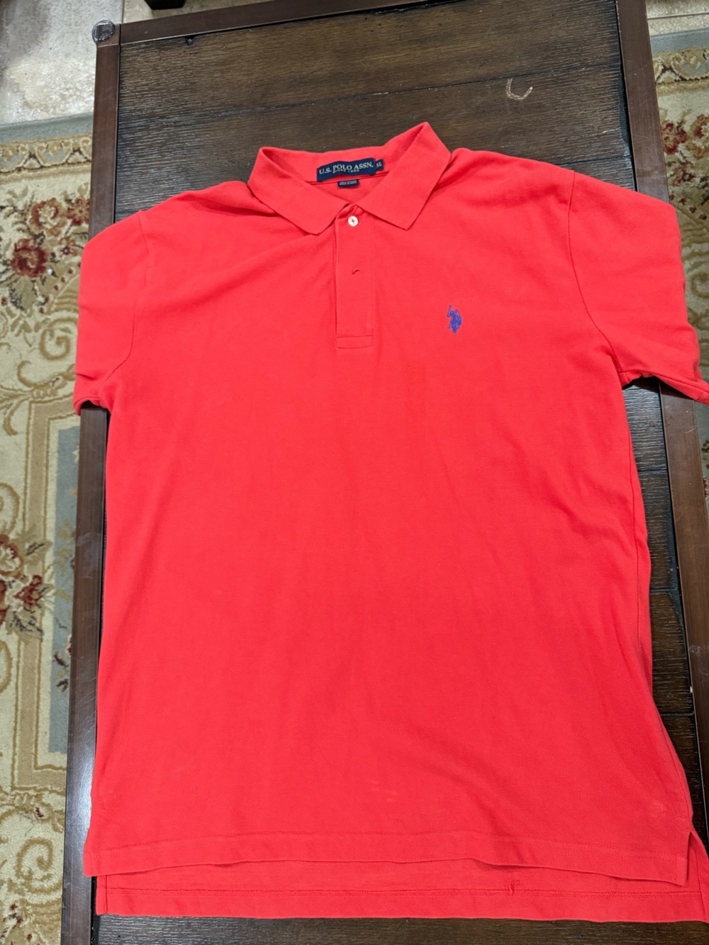 U.S. Polo Assn. Red Polo with Blue Embroidered Logo